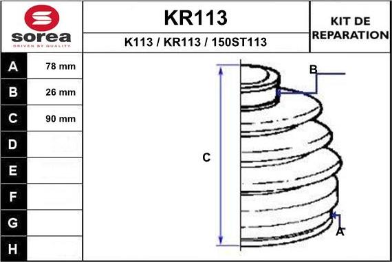 EAI KR113 - Joint-soufflet, arbre de commande cwaw.fr