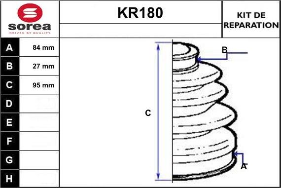 EAI KR180 - Joint-soufflet, arbre de commande cwaw.fr