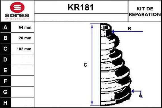 EAI KR181 - Joint-soufflet, arbre de commande cwaw.fr