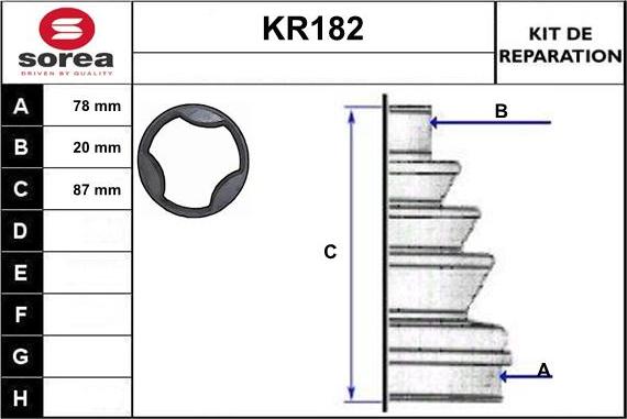 EAI KR182 - Joint-soufflet, arbre de commande cwaw.fr