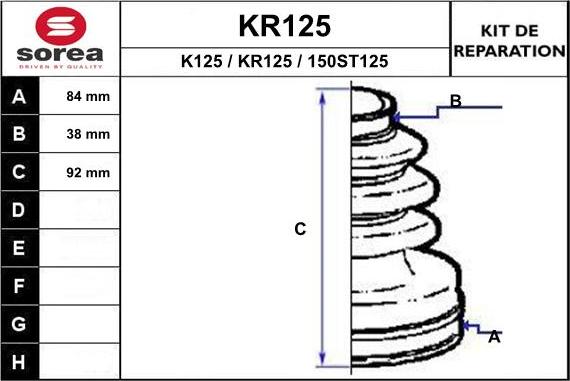 EAI KR125 - Joint-soufflet, arbre de commande cwaw.fr