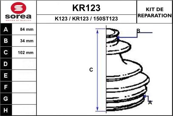 EAI KR123 - Joint-soufflet, arbre de commande cwaw.fr