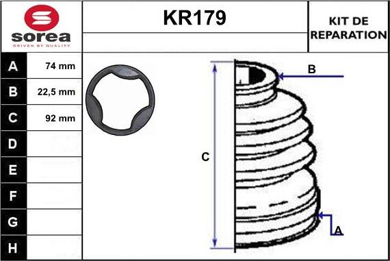 EAI KR179 - Joint-soufflet, arbre de commande cwaw.fr