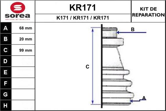 EAI KR171 - Joint-soufflet, arbre de commande cwaw.fr