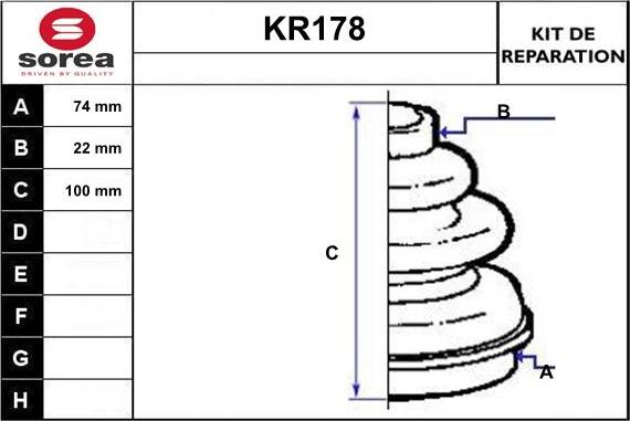 EAI KR178 - Joint-soufflet, arbre de commande cwaw.fr