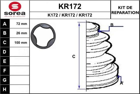 EAI KR172 - Joint-soufflet, arbre de commande cwaw.fr