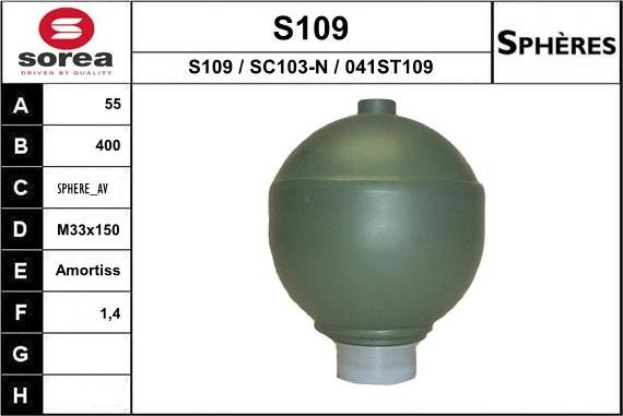 EAI S109 - Accumulateur de pression, suspension / amortissement cwaw.fr