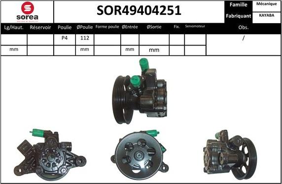 EAI SOR49404251 - Pompe hydraulique, direction cwaw.fr