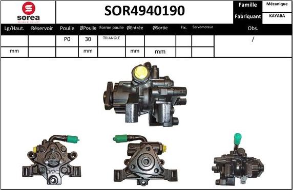 EAI SOR4940190 - Pompe hydraulique, direction cwaw.fr