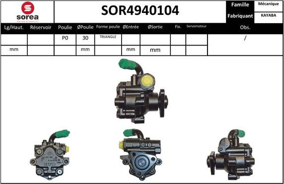 EAI SOR4940104 - Pompe hydraulique, direction cwaw.fr