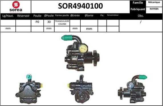 EAI SOR4940100 - Pompe hydraulique, direction cwaw.fr