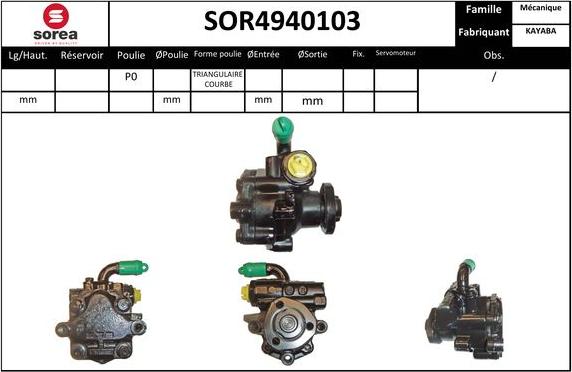 EAI SOR4940103 - Pompe hydraulique, direction cwaw.fr