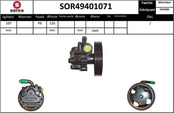 EAI SOR49401071 - Pompe hydraulique, direction cwaw.fr