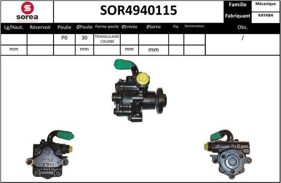 EAI SOR4940115 - Pompe hydraulique, direction cwaw.fr