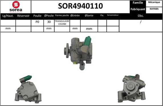 EAI SOR4940110 - Pompe hydraulique, direction cwaw.fr