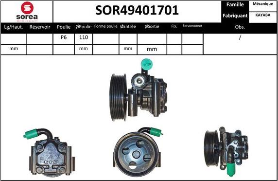 EAI SOR49401701 - Pompe hydraulique, direction cwaw.fr