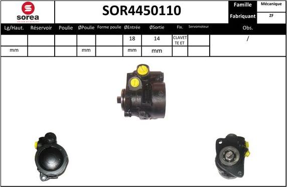 EAI SOR4450110 - Pompe hydraulique, direction cwaw.fr