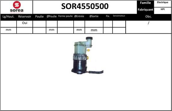 EAI SOR4550500 - Pompe hydraulique, direction cwaw.fr