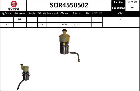 EAI SOR4550502 - Pompe hydraulique, direction cwaw.fr