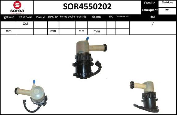 EAI SOR4550202 - Pompe hydraulique, direction cwaw.fr