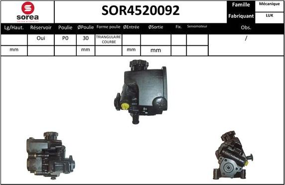 EAI SOR4520092 - Pompe hydraulique, direction cwaw.fr