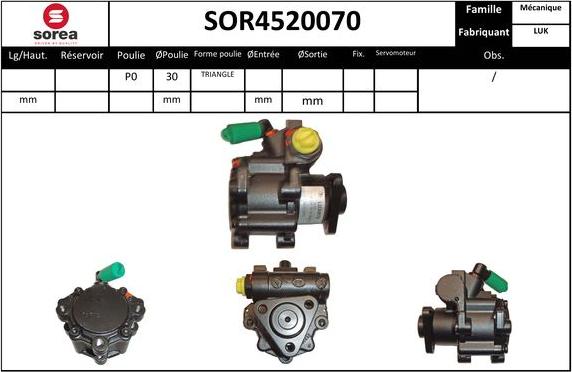 EAI SOR4520070 - Pompe hydraulique, direction cwaw.fr