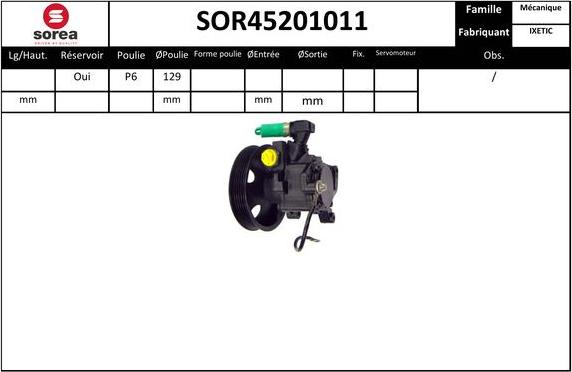 EAI SOR45201011 - Pompe hydraulique, direction cwaw.fr