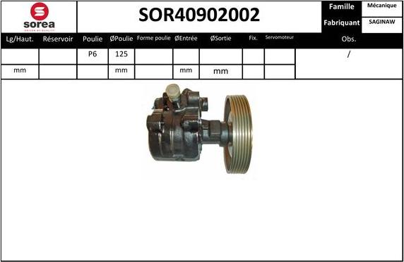 EAI SOR40902002 - Pompe hydraulique, direction cwaw.fr