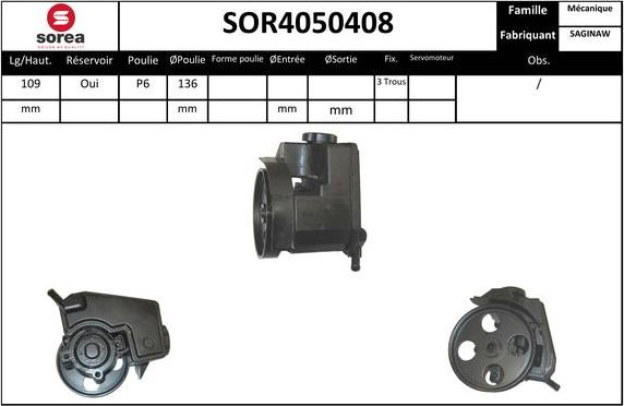 EAI SOR4050408 - Pompe hydraulique, direction cwaw.fr