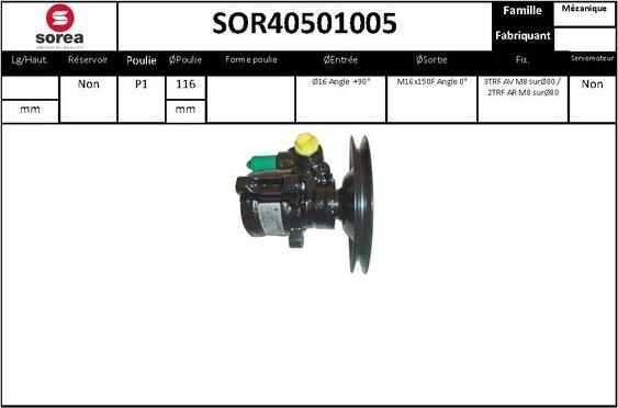 EAI SOR40501005 - Pompe hydraulique, direction cwaw.fr