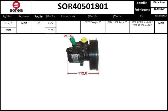 EAI SOR40501801 - Pompe hydraulique, direction cwaw.fr