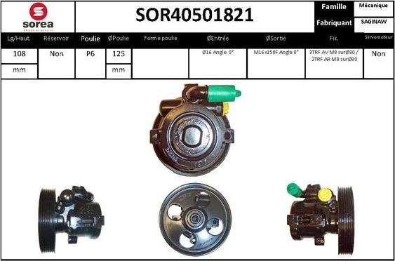 EAI SOR40501821 - Pompe hydraulique, direction cwaw.fr