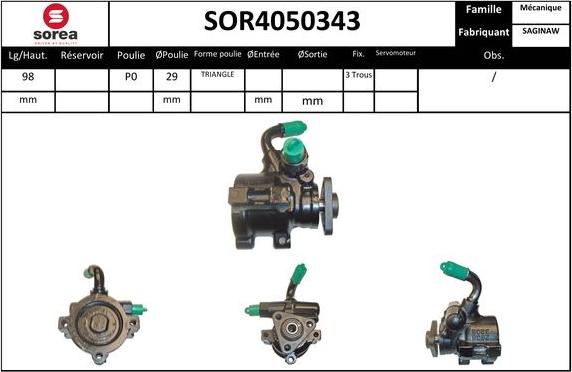 EAI SOR4050343 - Pompe hydraulique, direction cwaw.fr