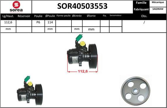 EAI SOR40503553 - Pompe hydraulique, direction cwaw.fr