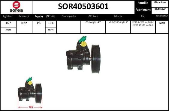 EAI SOR40503601 - Pompe hydraulique, direction cwaw.fr