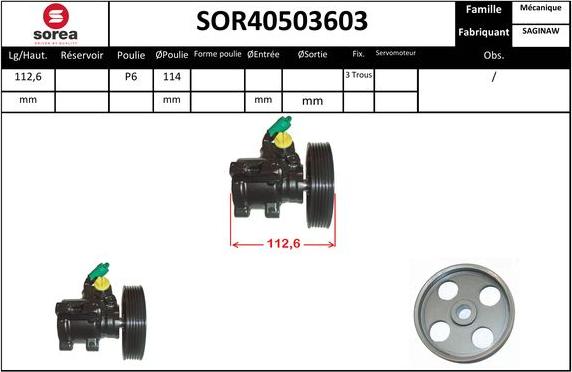 EAI SOR40503603 - Pompe hydraulique, direction cwaw.fr