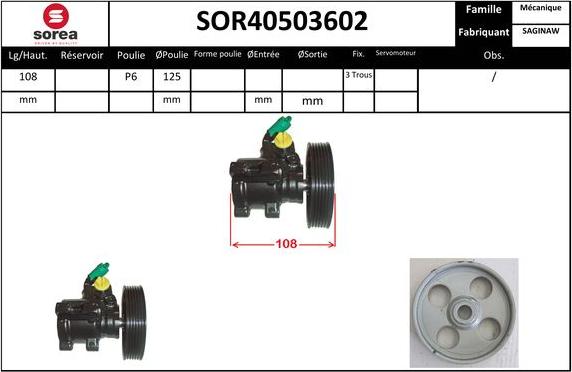 EAI SOR40503602 - Pompe hydraulique, direction cwaw.fr