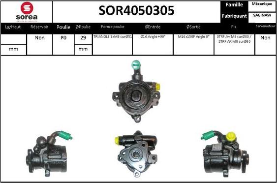 EAI SOR4050305 - Pompe hydraulique, direction cwaw.fr