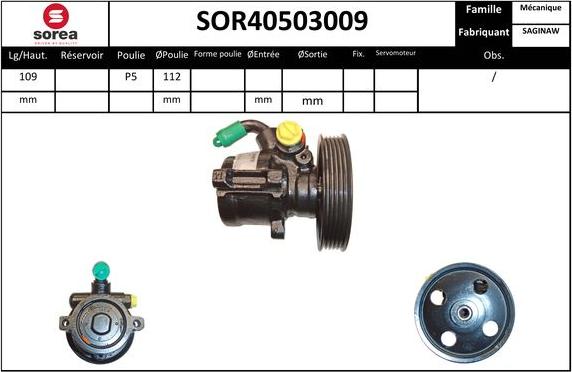 EAI SOR40503009 - Pompe hydraulique, direction cwaw.fr