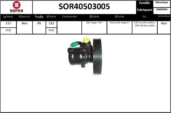 EAI SOR40503005 - Pompe hydraulique, direction cwaw.fr