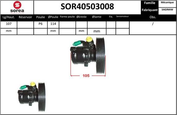 EAI SOR40503008 - Pompe hydraulique, direction cwaw.fr