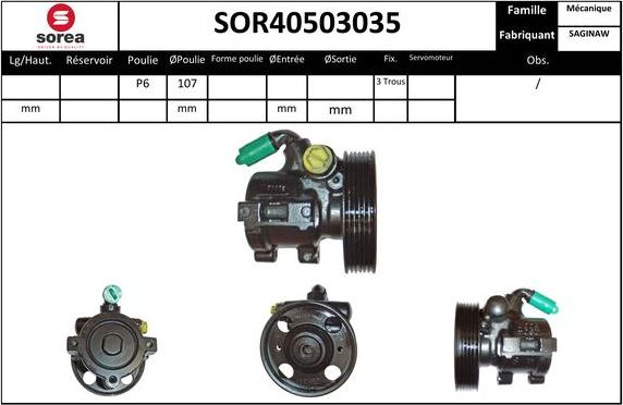 EAI SOR40503035 - Pompe hydraulique, direction cwaw.fr