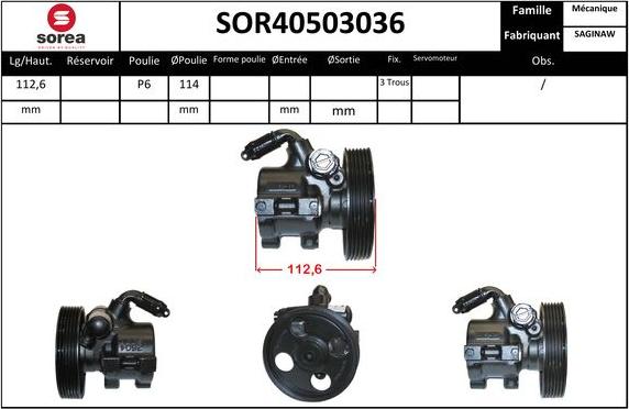 EAI SOR40503036 - Pompe hydraulique, direction cwaw.fr