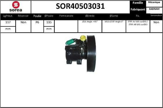 EAI SOR40503031 - Pompe hydraulique, direction cwaw.fr