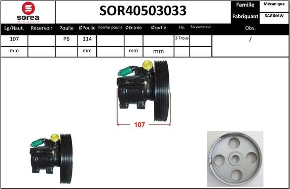 EAI SOR40503033 - Pompe hydraulique, direction cwaw.fr