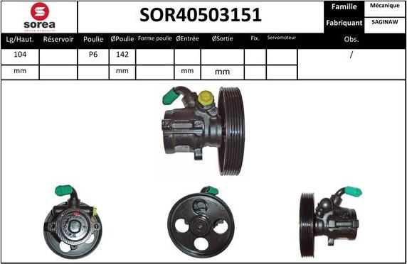 EAI SOR40503151 - Pompe hydraulique, direction cwaw.fr