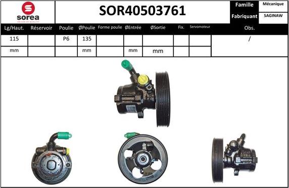 EAI SOR40503761 - Pompe hydraulique, direction cwaw.fr