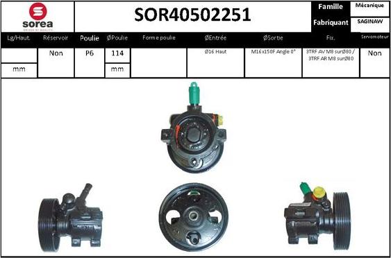 EAI SOR40502251 - Pompe hydraulique, direction cwaw.fr