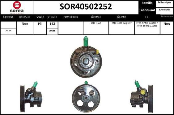 EAI SOR40502252 - Pompe hydraulique, direction cwaw.fr