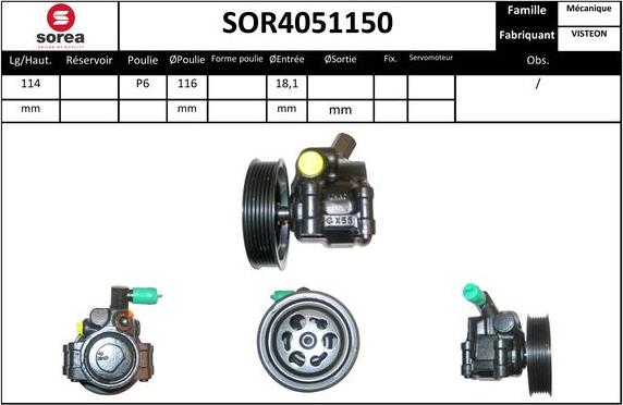 EAI SOR4051150 - Pompe hydraulique, direction cwaw.fr